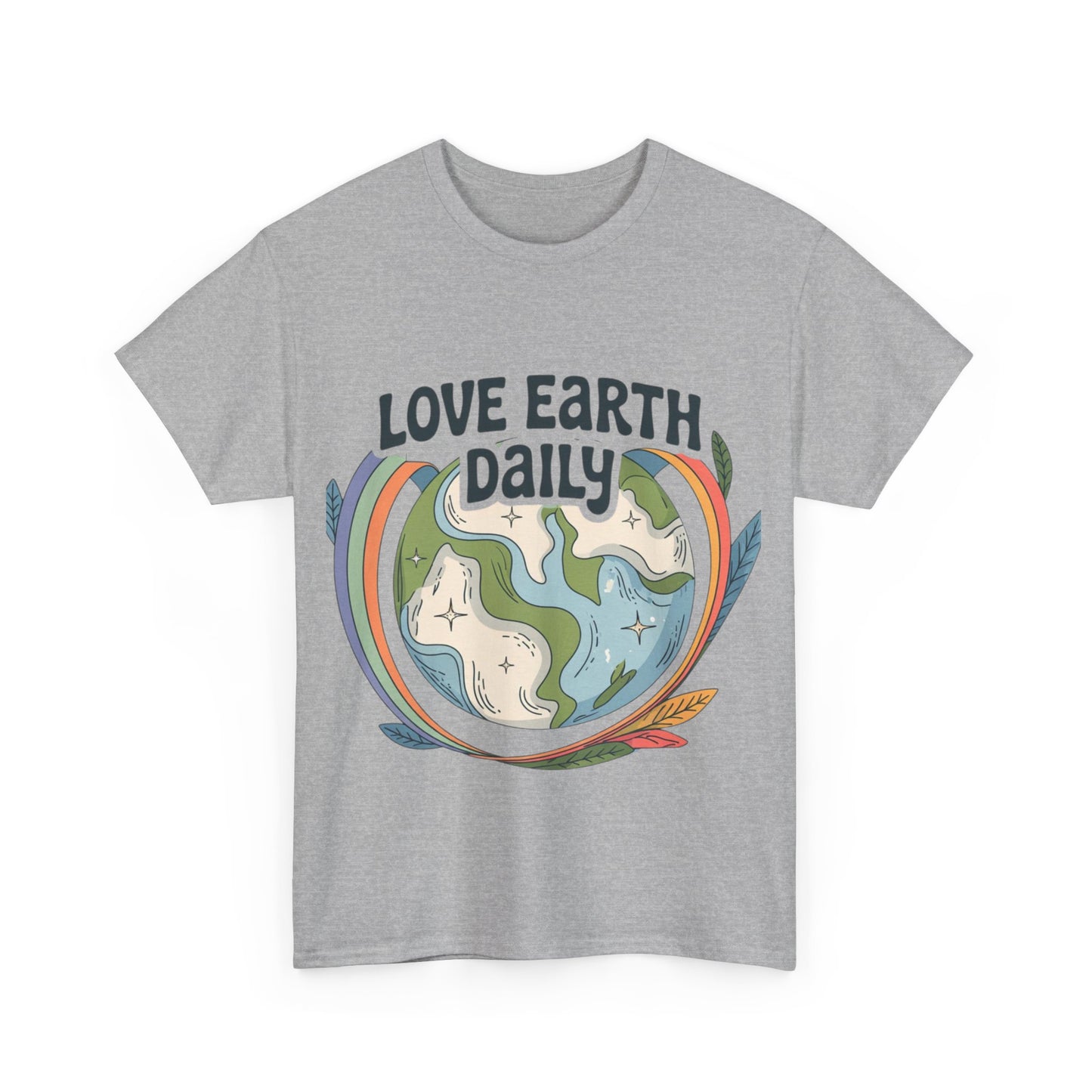 Copy of Unisex Heavy Cotton Tee with 'Love Earth Daily' Design - Eco-Friendly Shirt, Gift for Nature Lovers, Earth Day, Positive Vibes, [...]