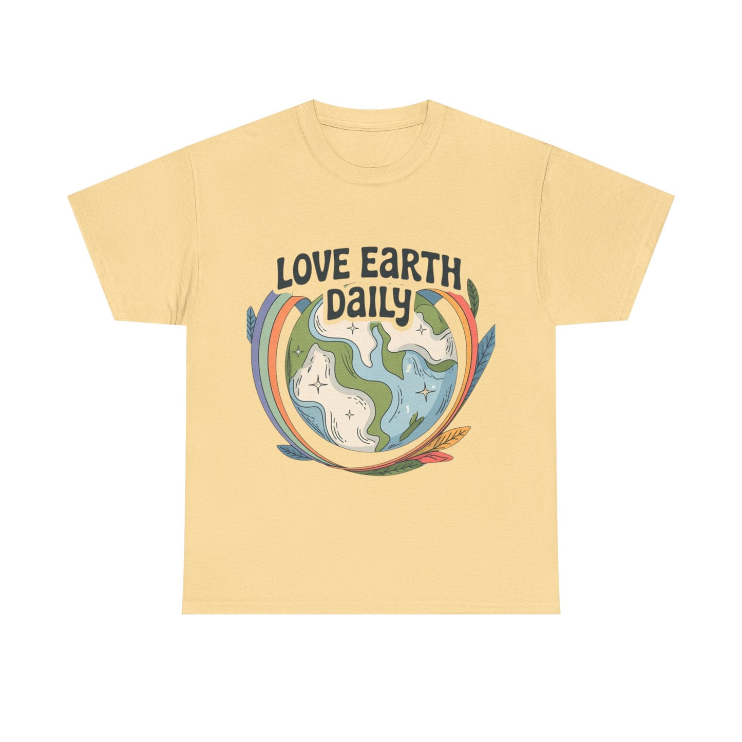 Copy of Unisex Heavy Cotton Tee with 'Love Earth Daily' Design - Eco-Friendly Shirt, Gift for Nature Lovers, Earth Day, Positive Vibes, [...]