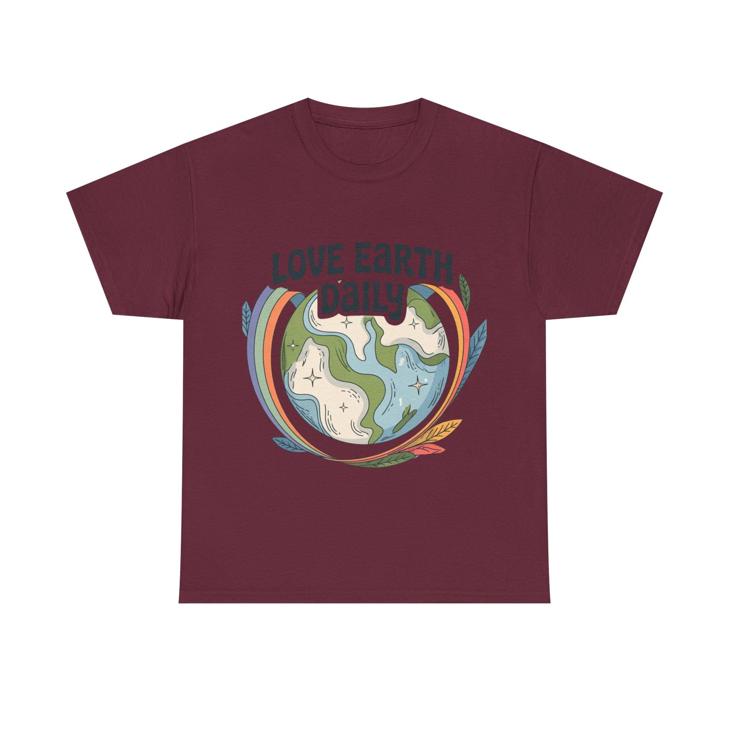 Copy of Unisex Heavy Cotton Tee with 'Love Earth Daily' Design - Eco-Friendly Shirt, Gift for Nature Lovers, Earth Day, Positive Vibes, [...]