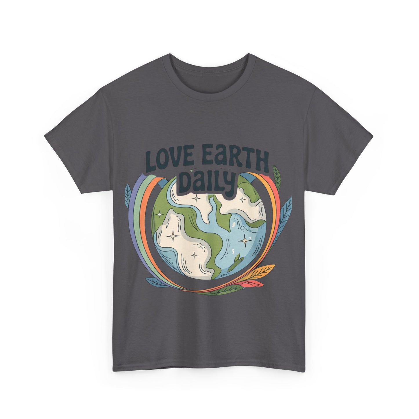 Copy of Unisex Heavy Cotton Tee with 'Love Earth Daily' Design - Eco-Friendly Shirt, Gift for Nature Lovers, Earth Day, Positive Vibes, [...]