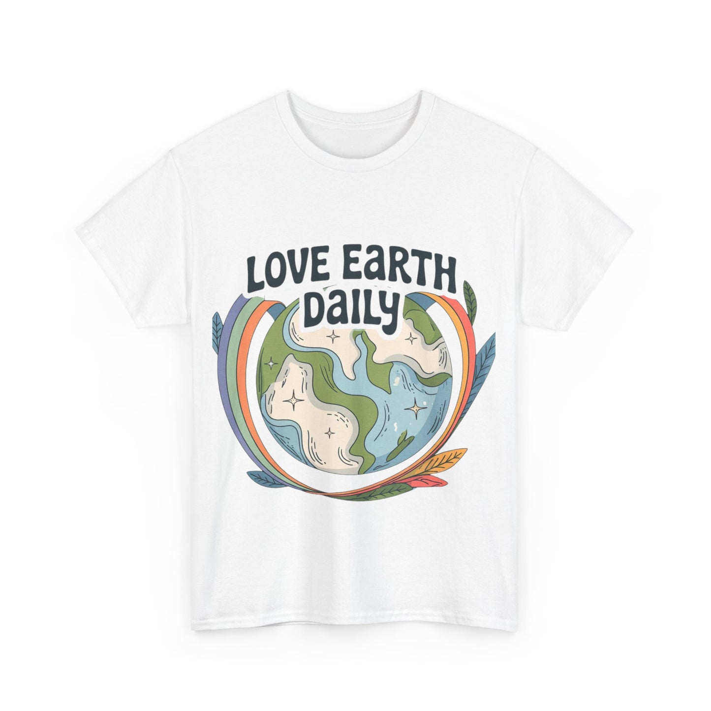 Copy of Unisex Heavy Cotton Tee with 'Love Earth Daily' Design - Eco-Friendly Shirt, Gift for Nature Lovers, Earth Day, Positive Vibes, [...]
