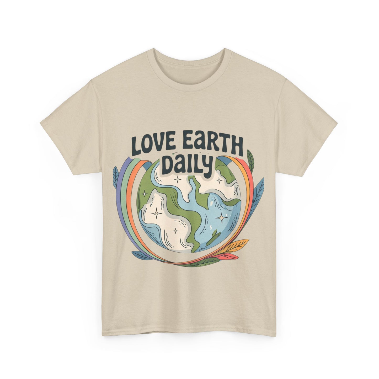 Copy of Unisex Heavy Cotton Tee with 'Love Earth Daily' Design - Eco-Friendly Shirt, Gift for Nature Lovers, Earth Day, Positive Vibes, [...]