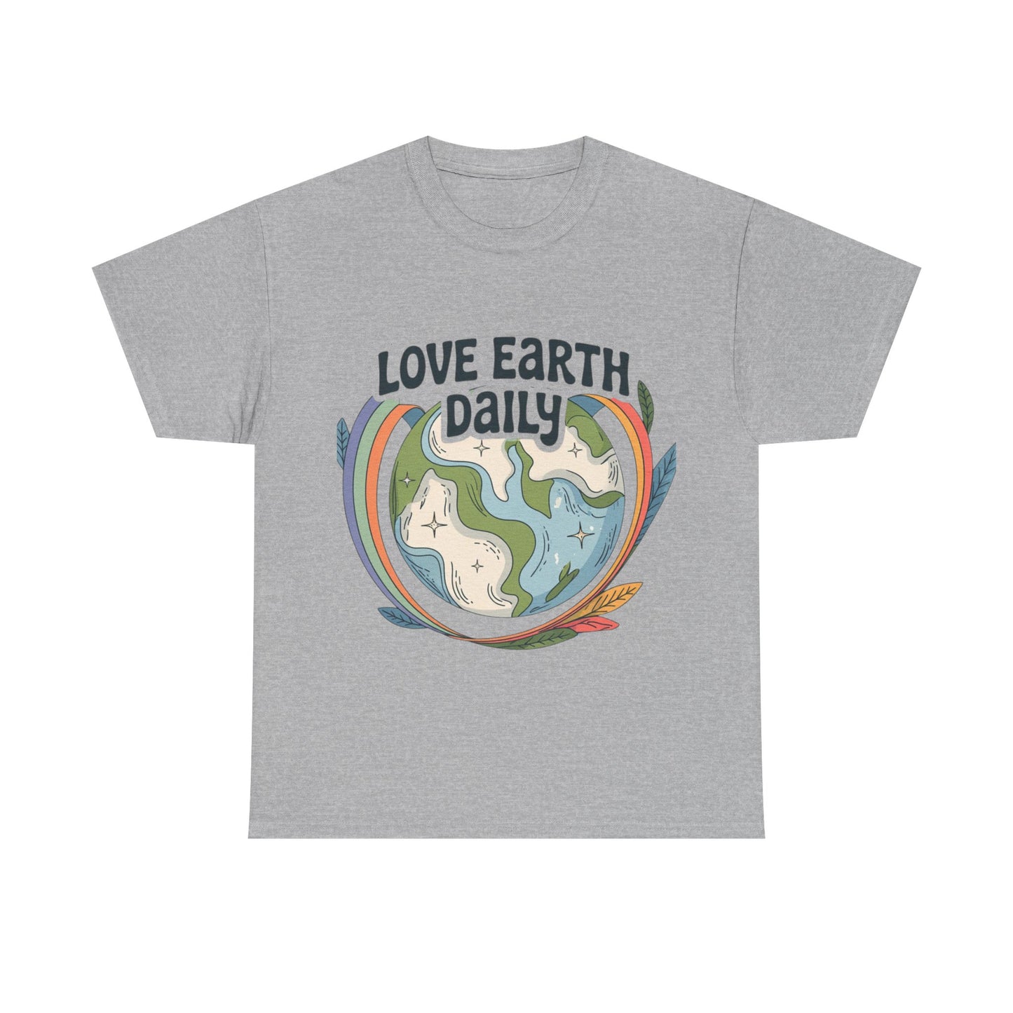 Copy of Unisex Heavy Cotton Tee with 'Love Earth Daily' Design - Eco-Friendly Shirt, Gift for Nature Lovers, Earth Day, Positive Vibes, [...]