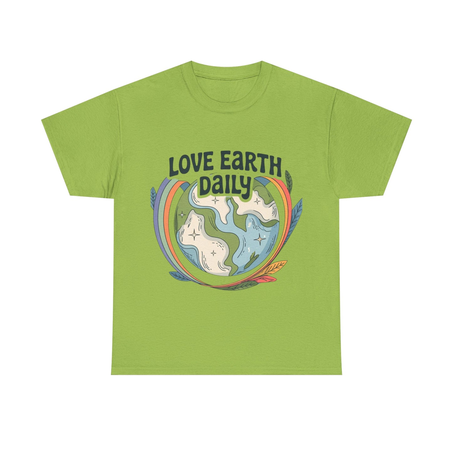 Copy of Unisex Heavy Cotton Tee with 'Love Earth Daily' Design - Eco-Friendly Shirt, Gift for Nature Lovers, Earth Day, Positive Vibes, [...]