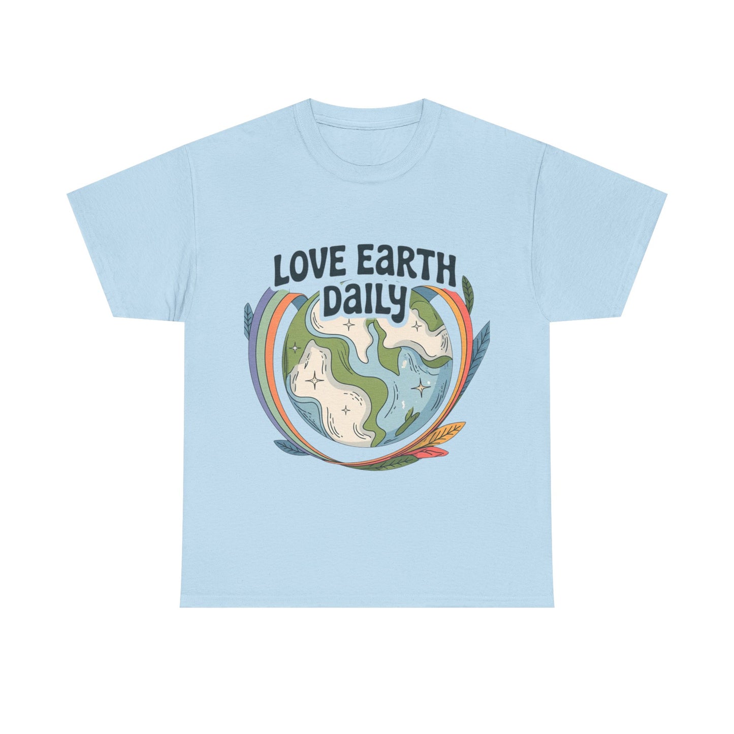 Copy of Unisex Heavy Cotton Tee with 'Love Earth Daily' Design - Eco-Friendly Shirt, Gift for Nature Lovers, Earth Day, Positive Vibes, [...]