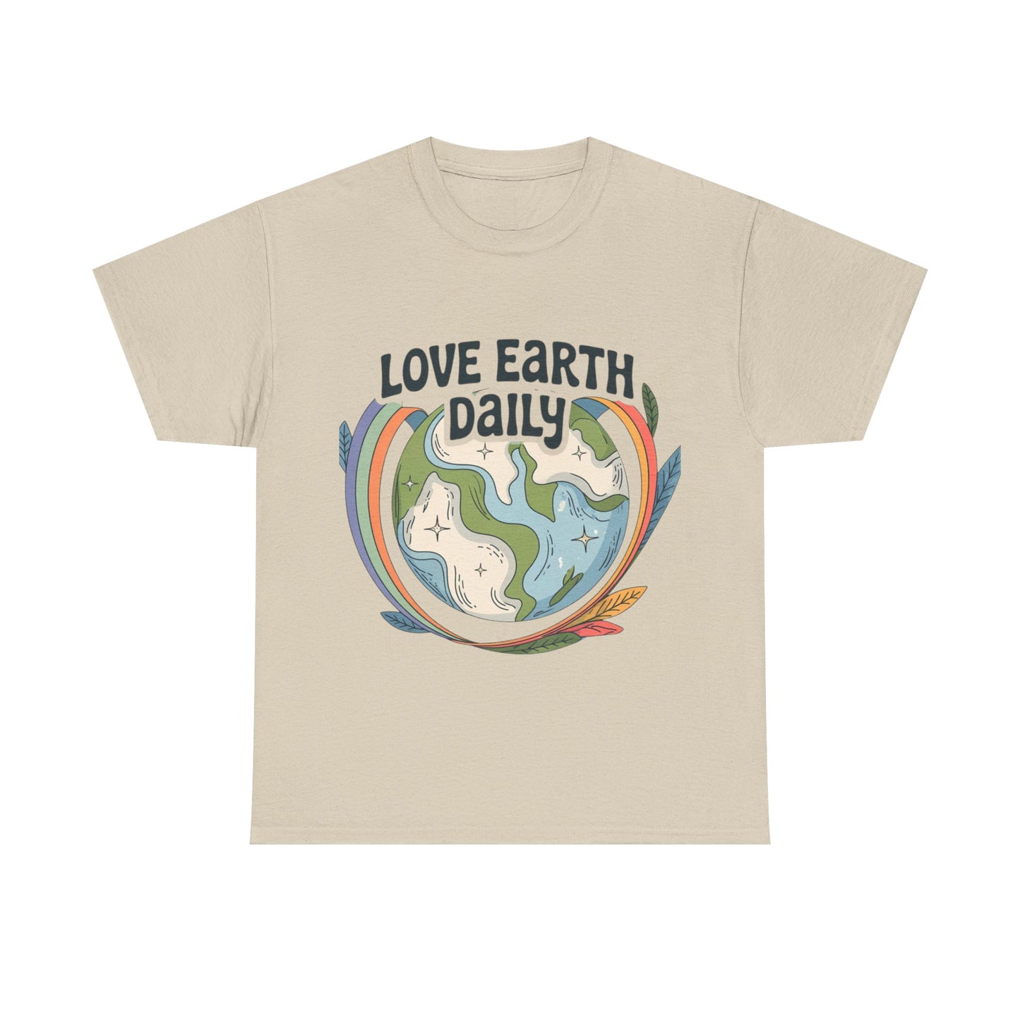 Copy of Unisex Heavy Cotton Tee with 'Love Earth Daily' Design - Eco-Friendly Shirt, Gift for Nature Lovers, Earth Day, Positive Vibes, [...]