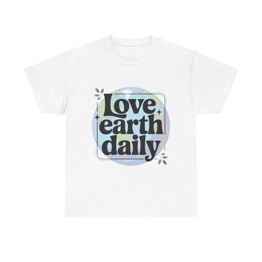 Eco-Friendly Love Earth Daily Unisex Heavy Cotton Tee, Casual Workout Tee, Sustainable Fashion, Gift for Earth Lovers, Earth Day Tee, [...]