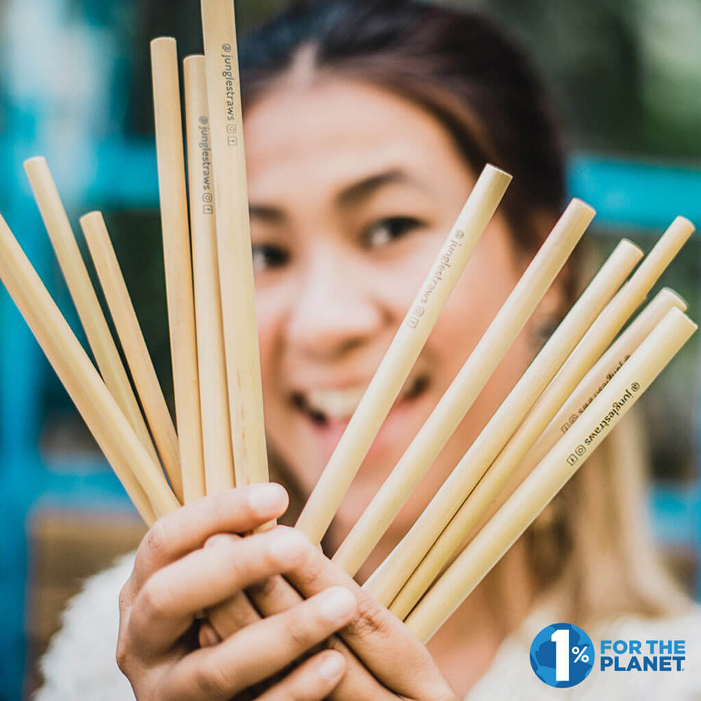 Reusable Bamboo Drinking Straws Set