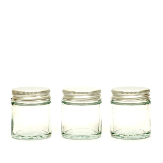 Clear Glass Refillable Jars