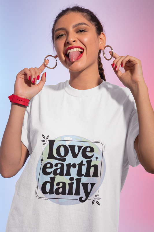 Eco-Friendly Love Earth Daily Unisex Heavy Cotton Tee